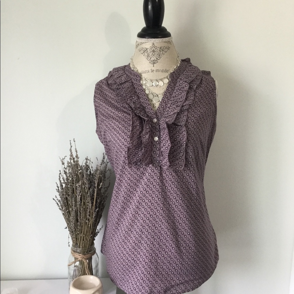 Merona Purple Sleeveless Blouse